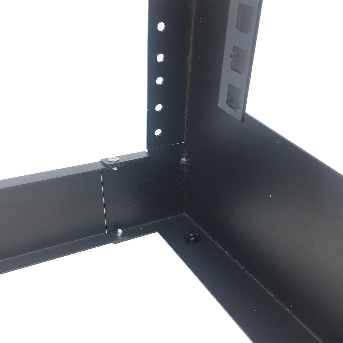 4U Desktop Network Rack 19 Inches Small Open Frame Rack 2 Post Free-Standing Tabletop Rack for Server, Patch Panel, Data, AV, It,Studio or Networking Equipments (4U)