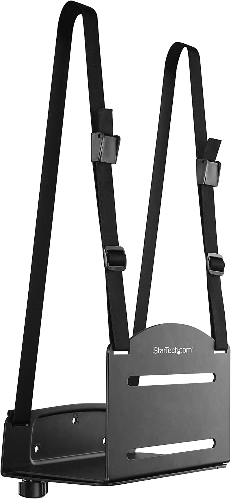 Wall Mount CPU Holder - Adjustable Width 4.8In to 8.3In - Metal - Computer Tower Mounting Bracket for Desktop PC (CPUWALLMNT)