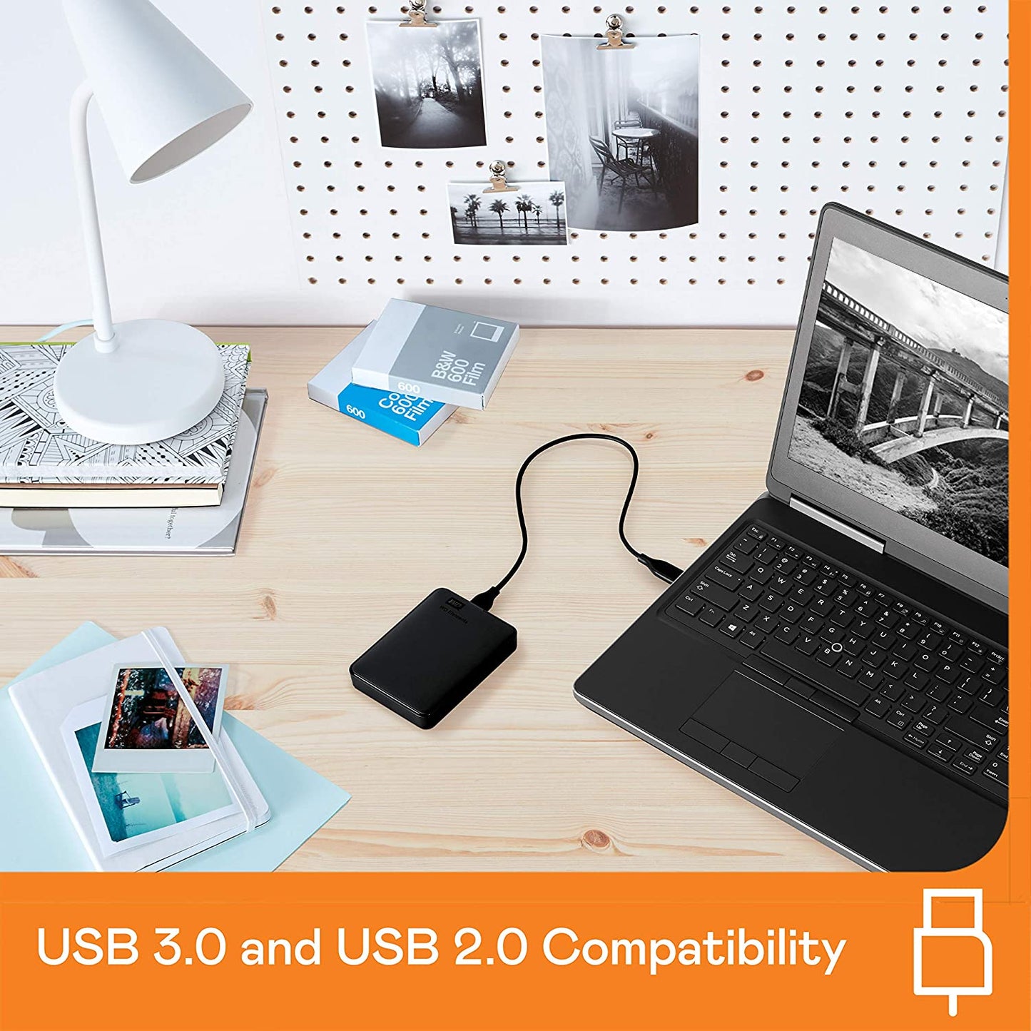 5TB Elements Portable External Hard Drive for Windows, USB 3.2 Gen 1/USB 3.0 for PC & Mac, Plug and Play Ready - BU6Y0050BBK-WESN