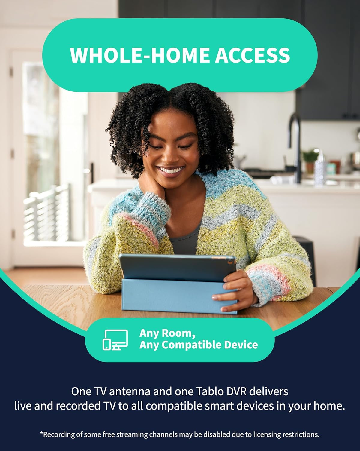 Tablo 4Th Gen 2-Tuner Over-The-Air (OTA) DVR - Watch, Pause & Record Live TV, News, Sports & Movies Throughout Your Home over Wi-Fi - Pairs W/Any TV Antenna - 50+ Hrs Recording - No Subscriptions