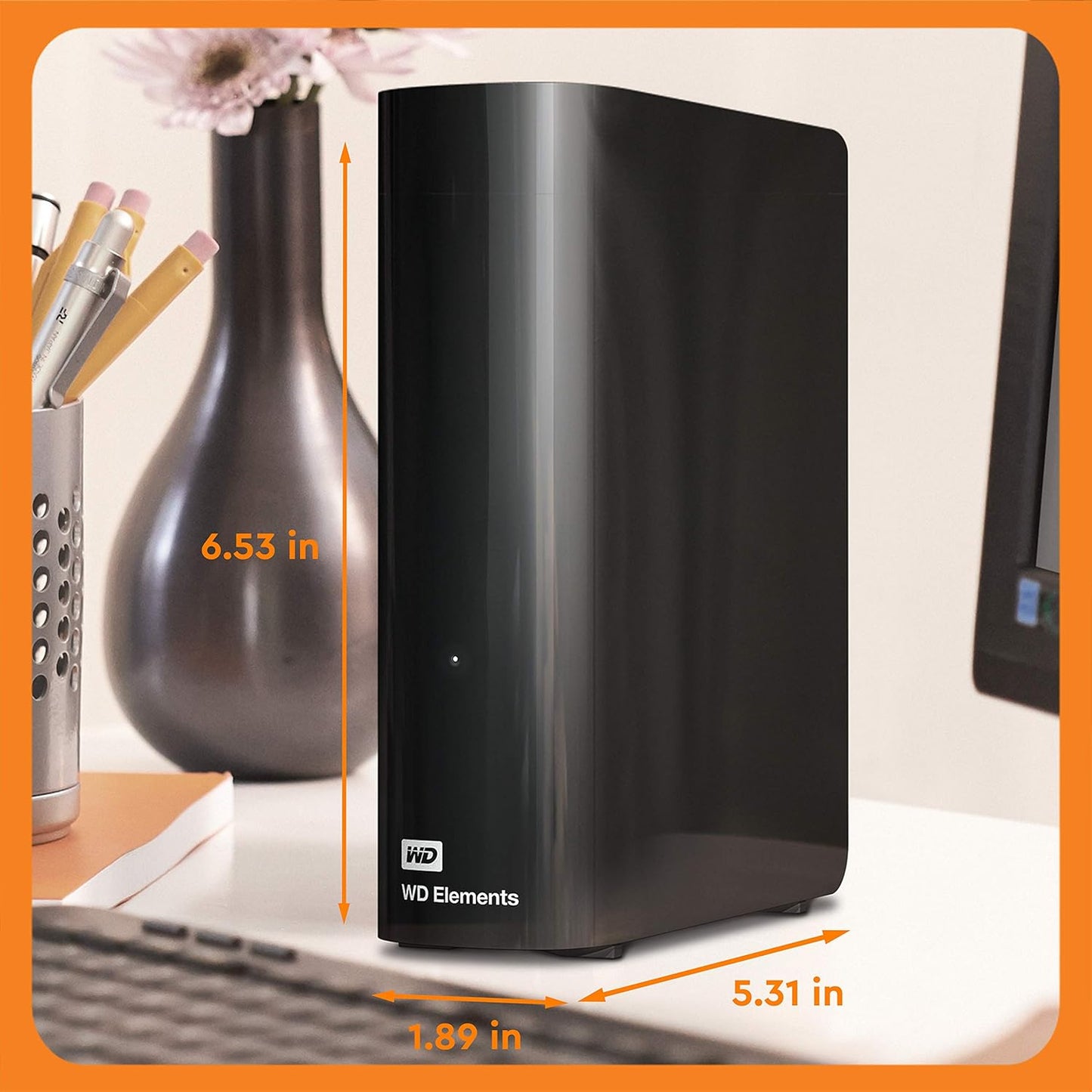 WD 20TB Elements Desktop External Hard Drive, USB 3.0 Drive for Plug-And-Play Storage - WDBWLG0200HBK-NESN