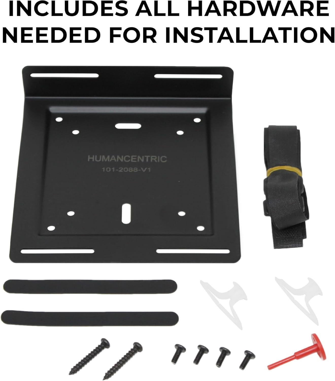 Universal Wall and VESA Mount, Adjustable Strap for Small Computers, UPS Units, Cable Boxes, Modems and Other Electronic Devices, Mounts on the Wall or Back of a Computer Monitor