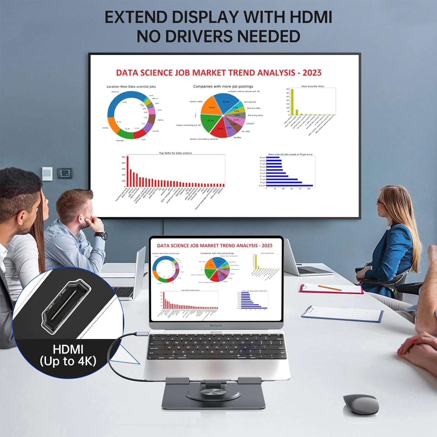 Laptop Docking Station for Macbook Pro/Air/Dell/Hp/Surface 11-In-1 USB C Hub 360°Rotatable Laptop Stand with USB Hub 4K HDMI USB 3.0 PD100W 3.5Mm Audio Jack RJ 45 TF/SD Reader Universal Laptop Dock