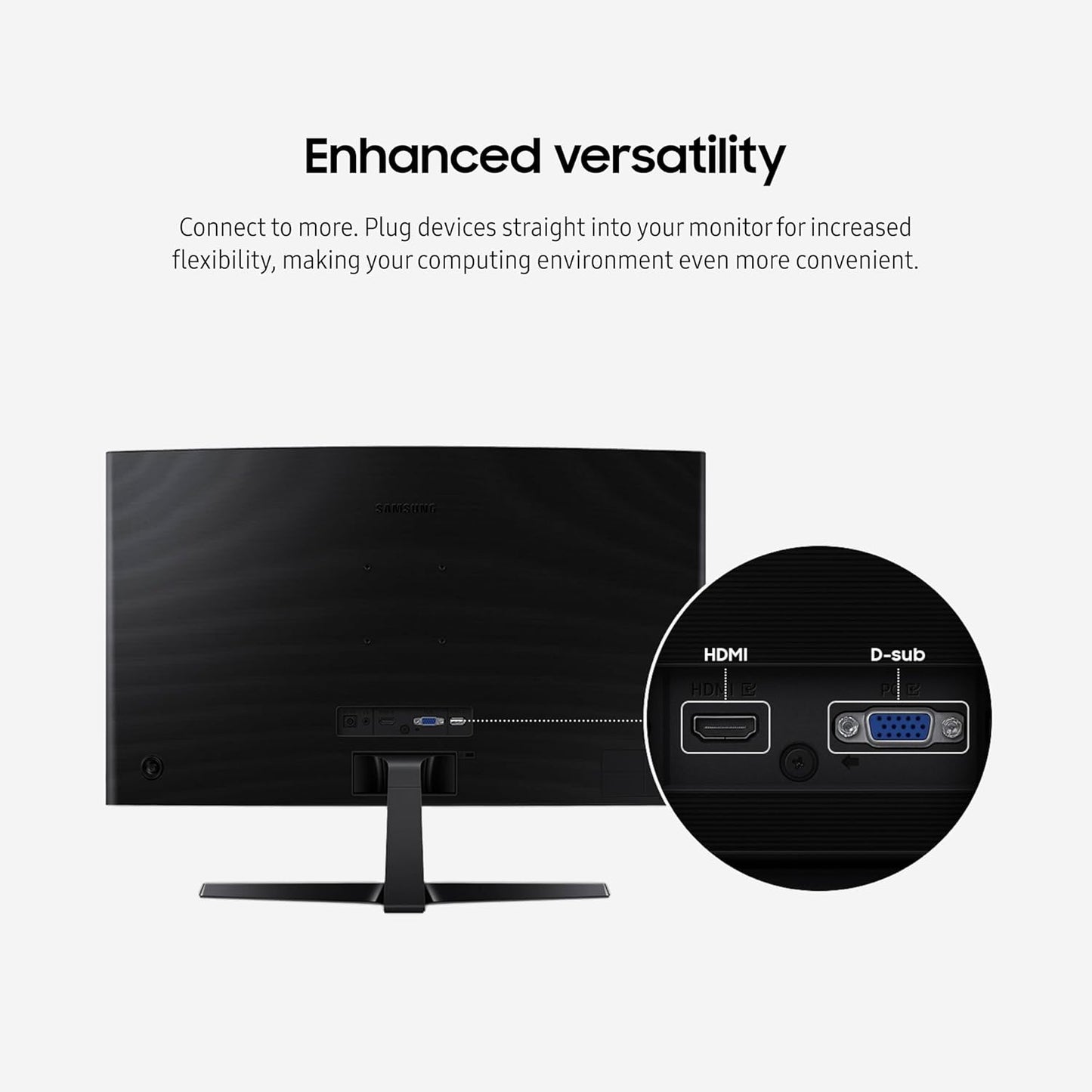 27" Essential S3 (S36GD) Series FHD 1800R Curved Computer Monitor, 100Hz, Game Mode, Advanced Eye Comfort, HDMI and D-Sub Ports, LS27D366GANXZA, 2024