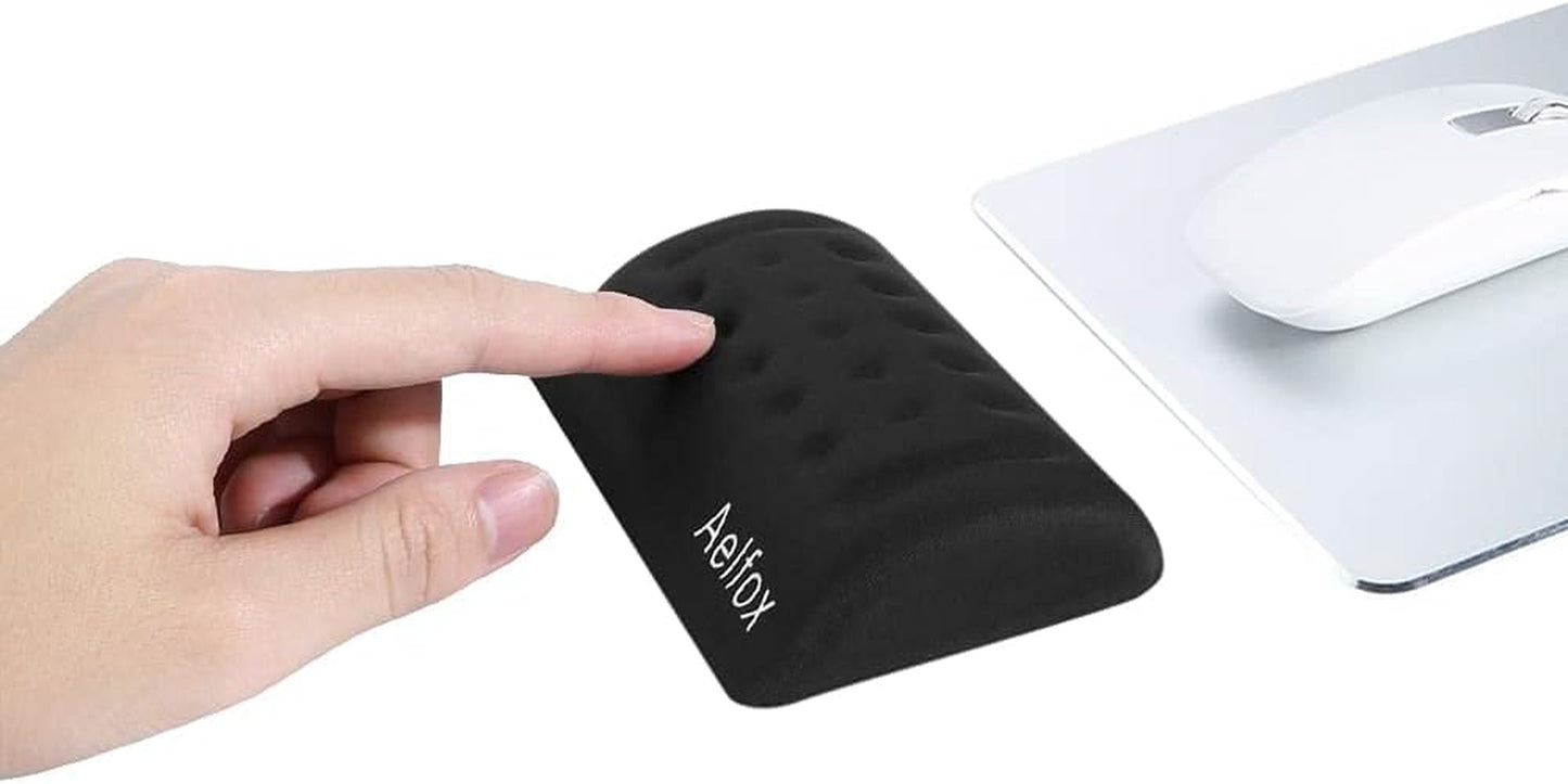 Memory Foam Keyboard Wrist Rest&Mouse Wrist Rest, Ergonomic Design Wrist Pad for Computer Keyboard Laptop Wrist Support, Arm Rest for Desk Accessories in Home Office School(Black)