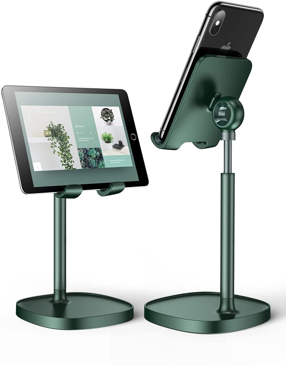 Cell Phone Stand Adjustable for Iphone Phone Holder for Desk, Office Desk Accessories PC Gaming Gifts for Her Kitchen Gadgets Clearance Essentials Fit Otterbox Case Switch Ipad Air Tablet 4-10In