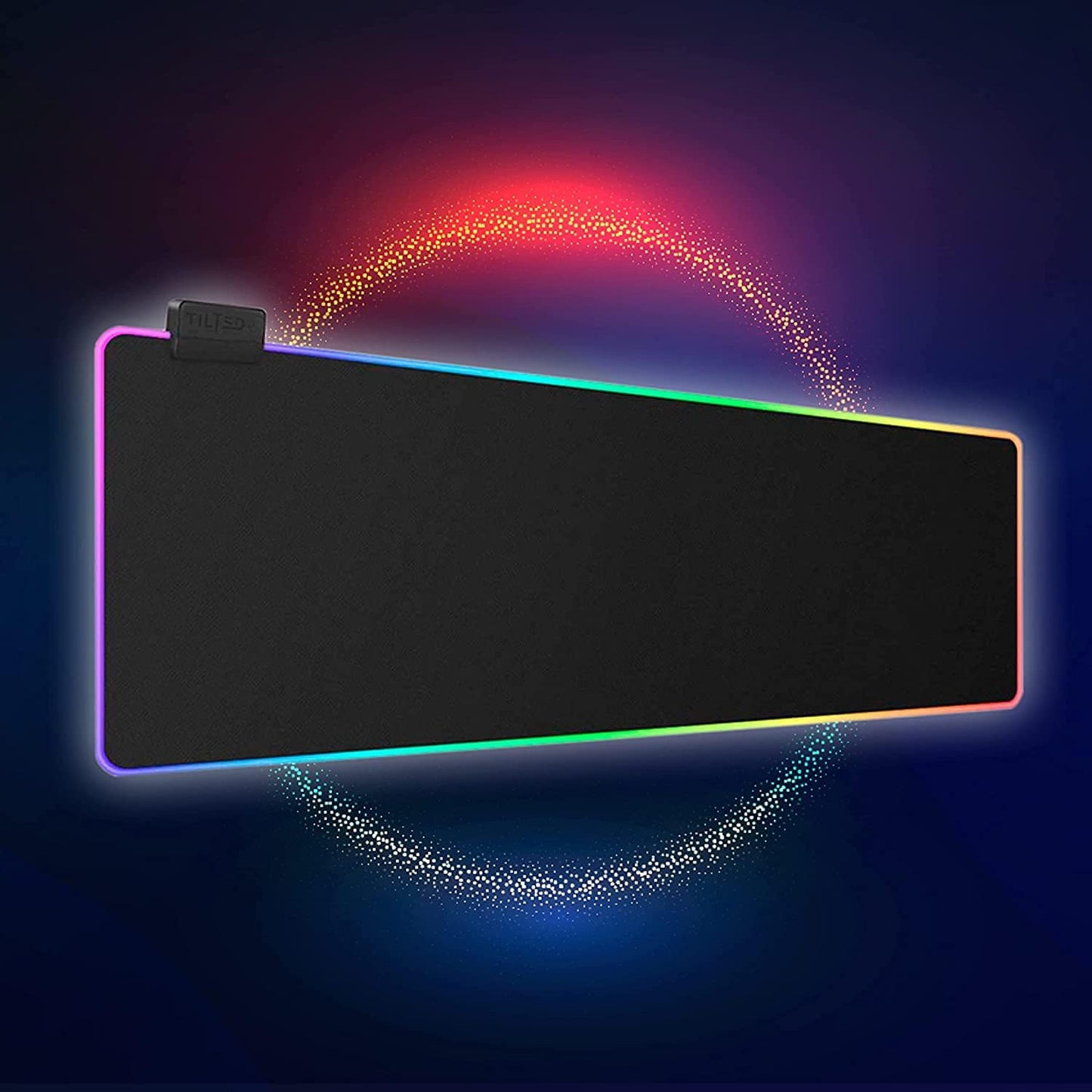 RGB Mouse Pad for Gaming - Large LED Mousepad Gaming Desk Mat with 8 Adjustable Light Modes - Gaming Pad for Mouse and Keyboard - Non Slip Rubber Base, Easy to Clean Water Proof Surface