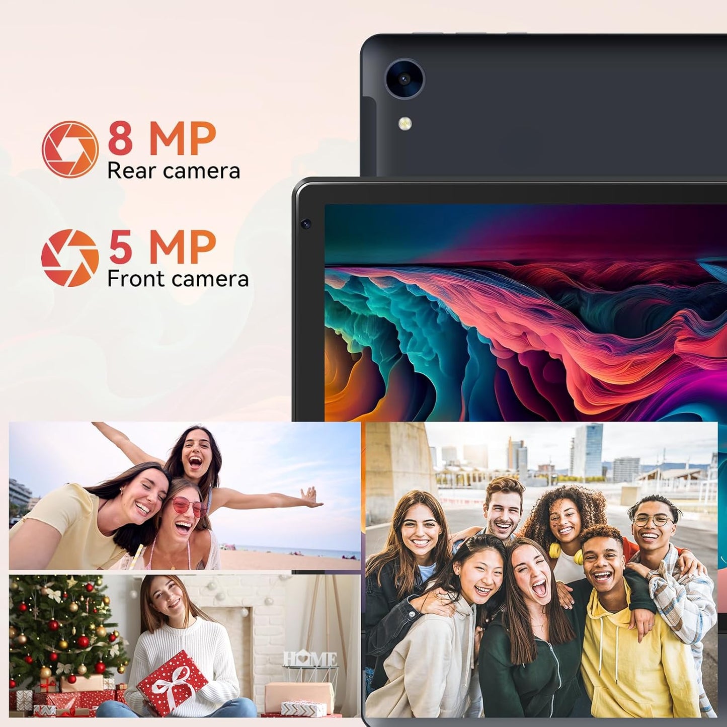 Tablet,10.1" Android Tablet with Octa-Core Processor 10GB RAM 128GB ROM HD IPS Touchscreen 8H Battery, Wi-Fi 6, BT 5.0, Dual Camera, Google Tablets 2025