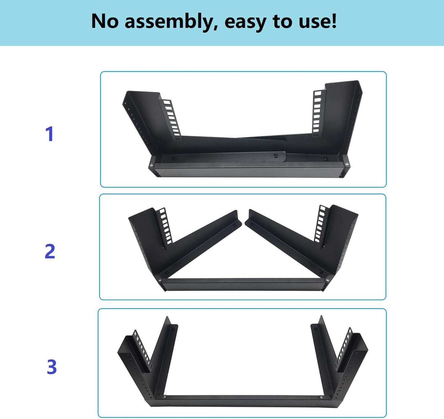 4U Desktop Network Rack 19 Inches Small Open Frame Rack 2 Post Free-Standing Tabletop Rack for Server, Patch Panel, Data, AV, It,Studio or Networking Equipments (4U)