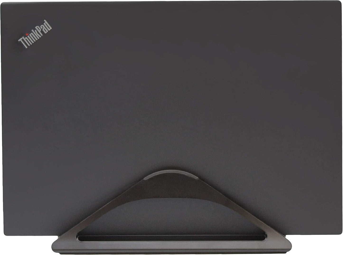 Vertical Laptop Stand for Desks in Matte Black, Upright Adjustable Holder to Dock Apple Macbook, Macbook Pro, and Other Laptops to Organize Work & Home Office, Automatic Grip