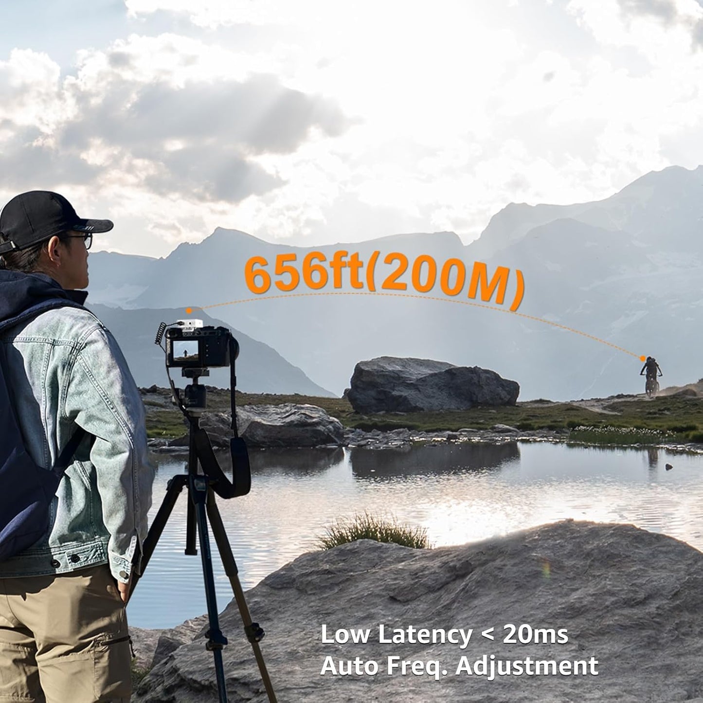 Boomx-D2 Wireless Lavalier Microphone, 2.4G Dual Lapel Mic with 2 Transmitters, Noise Cancellation, 656Ft Range, Compatible with Iphone, Android, Camera, for Youtube Video Recording Streaming