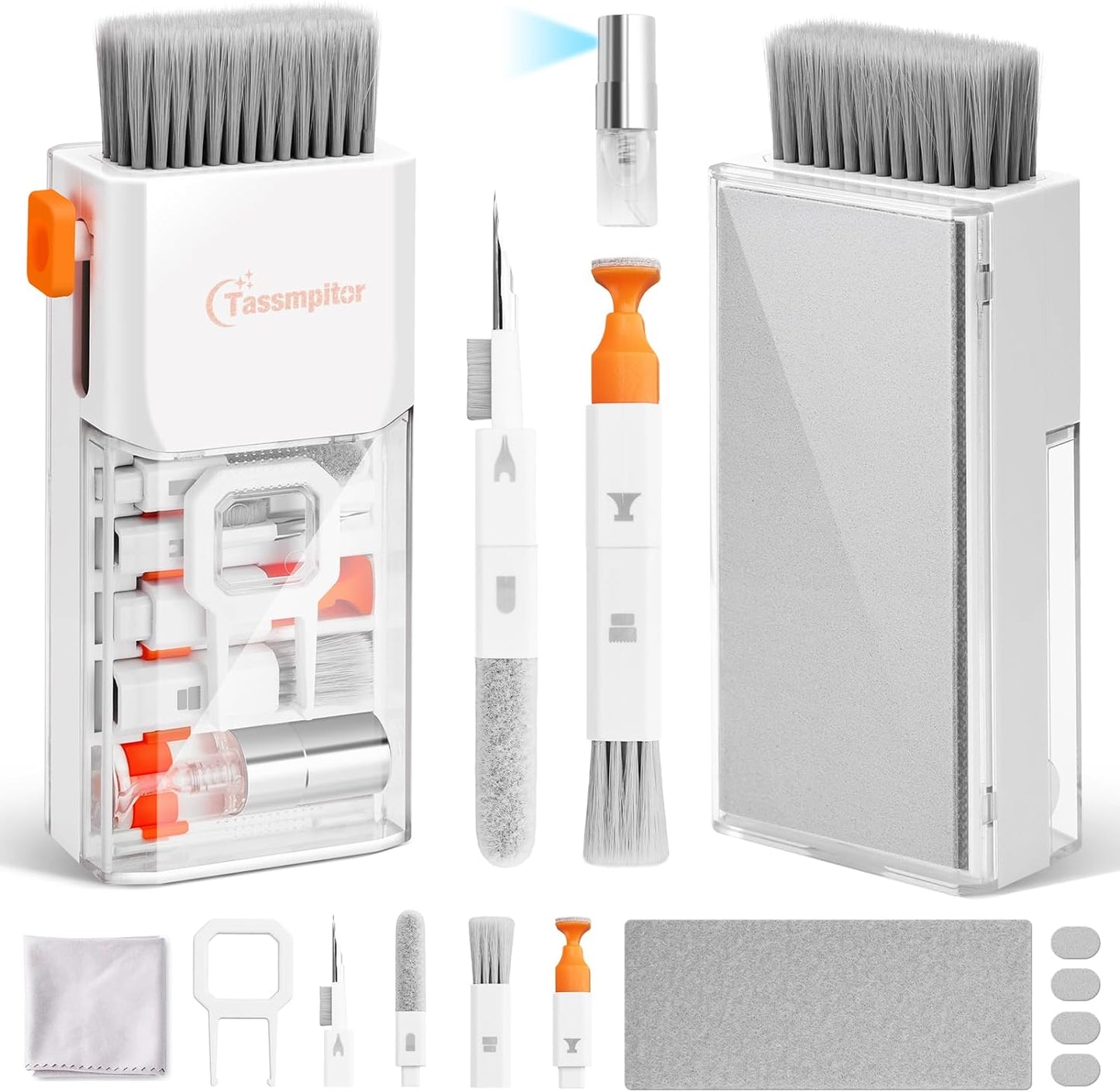 Keyboard Cleaner Laptop Cleaning Kit, All-In-One Keyboard Cleaning Kit, Laptop Cleaner Tool for Macbook Ipad Iphone Computer, Portable Electronics Brush Tool for Tablet PC Camera Lens Earbuds Monitor