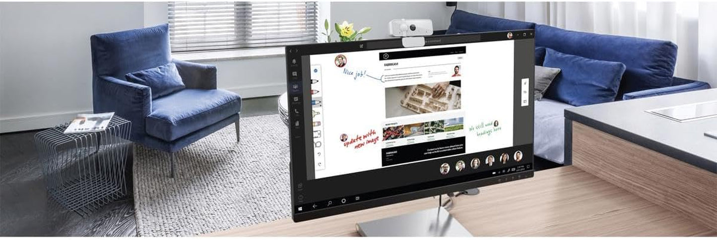 HD 1080P Webcam (300 FHD) - Monitor Camera with 95Β° Wide Angle, 360Β° Rotation Pan & Tilt, Dual Microphones β Attachable Desktop Cam with Privacy Shutter for Remote Work, Streaming & Gaming
