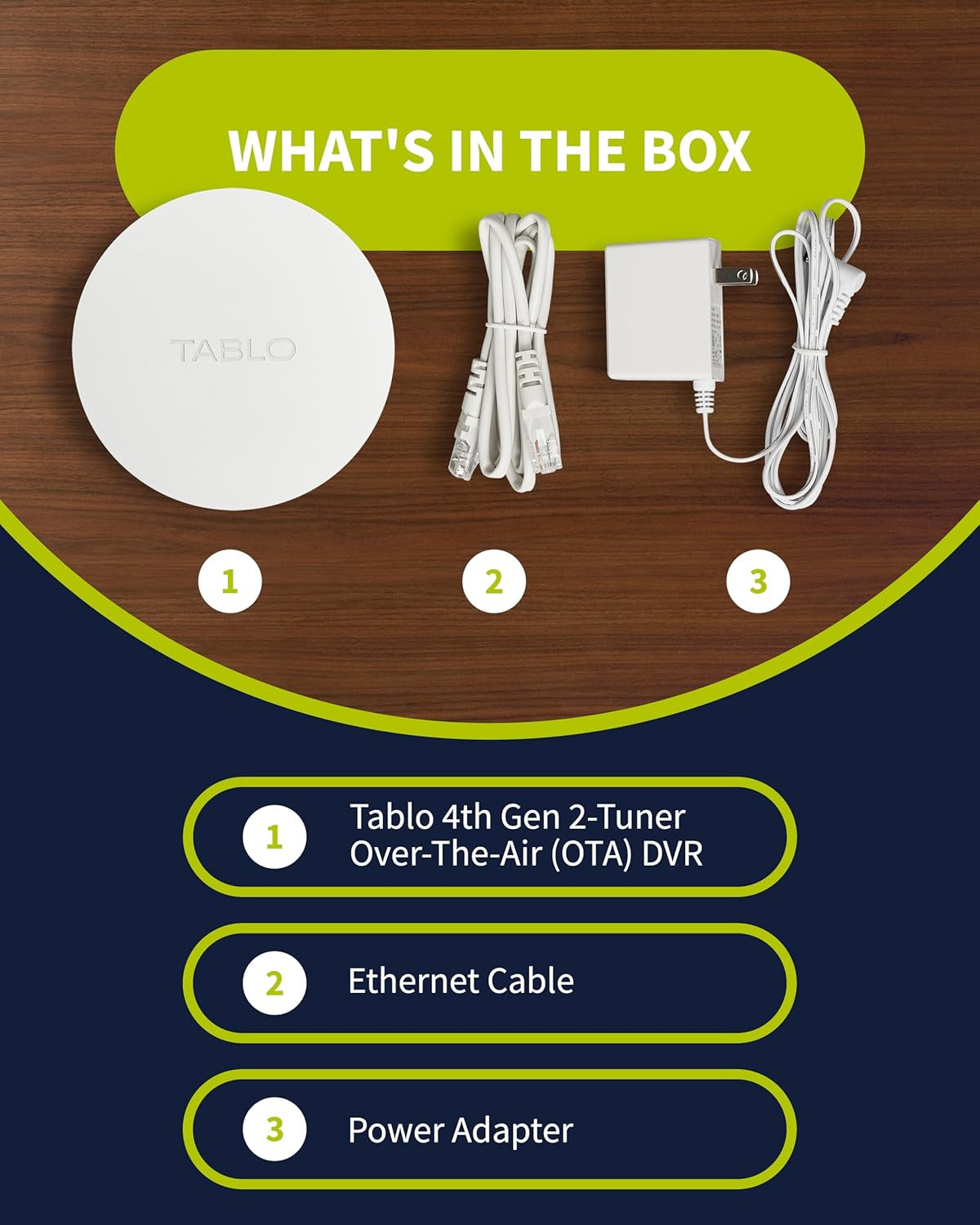 Tablo 4Th Gen 2-Tuner Over-The-Air (OTA) DVR - Watch, Pause & Record Live TV, News, Sports & Movies Throughout Your Home over Wi-Fi - Pairs W/Any TV Antenna - 50+ Hrs Recording - No Subscriptions