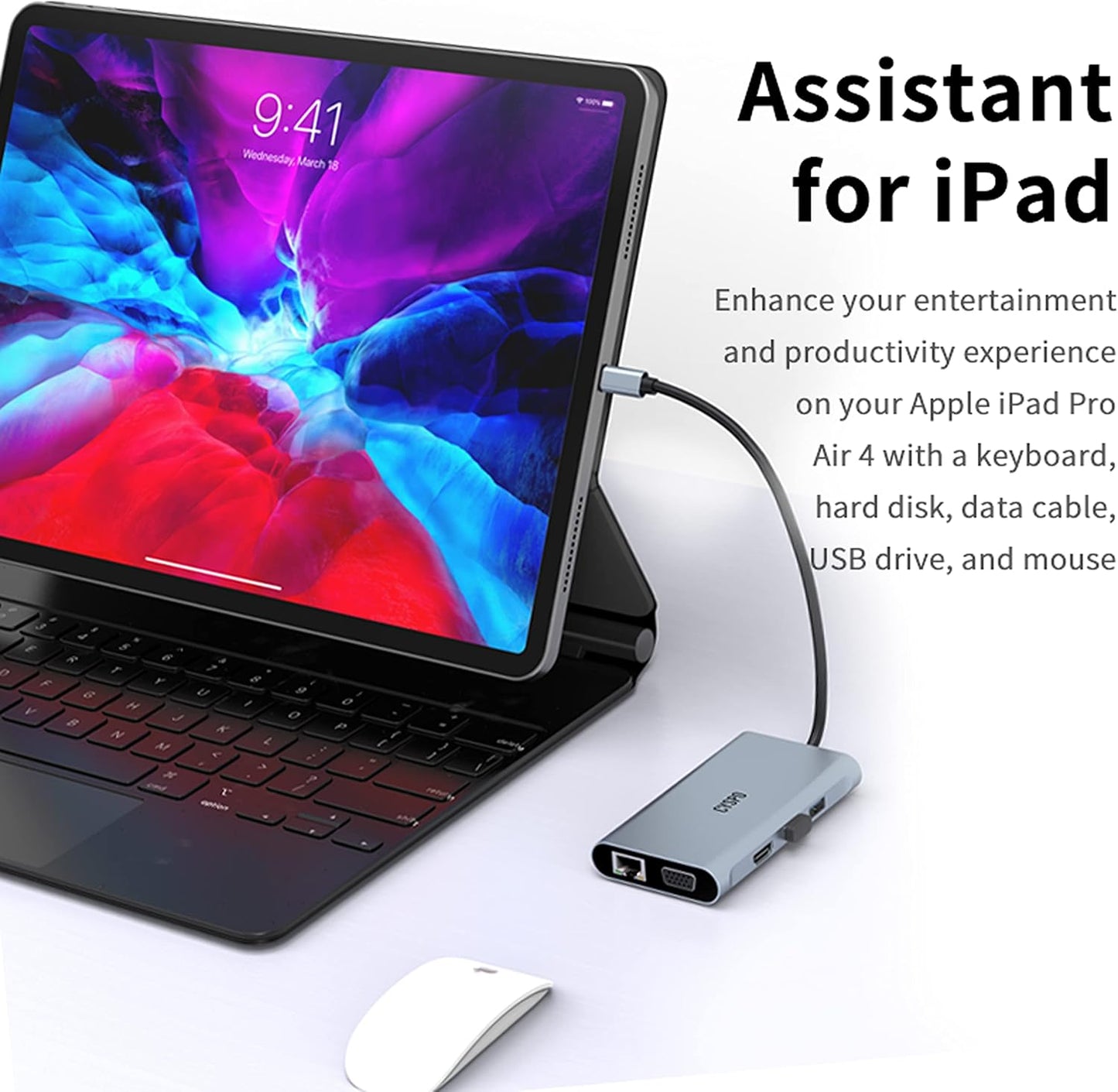 USB C Hub Docking Station, 6-In-1 Dual Monitor Adapter with 4K HDMI, 1080P VGA, 2 USB 3.0 Ports, 100W PD Charging Input, Gigabit Ethernet β Compatible with Macbook, Dell, HP, Lenovo, and More
