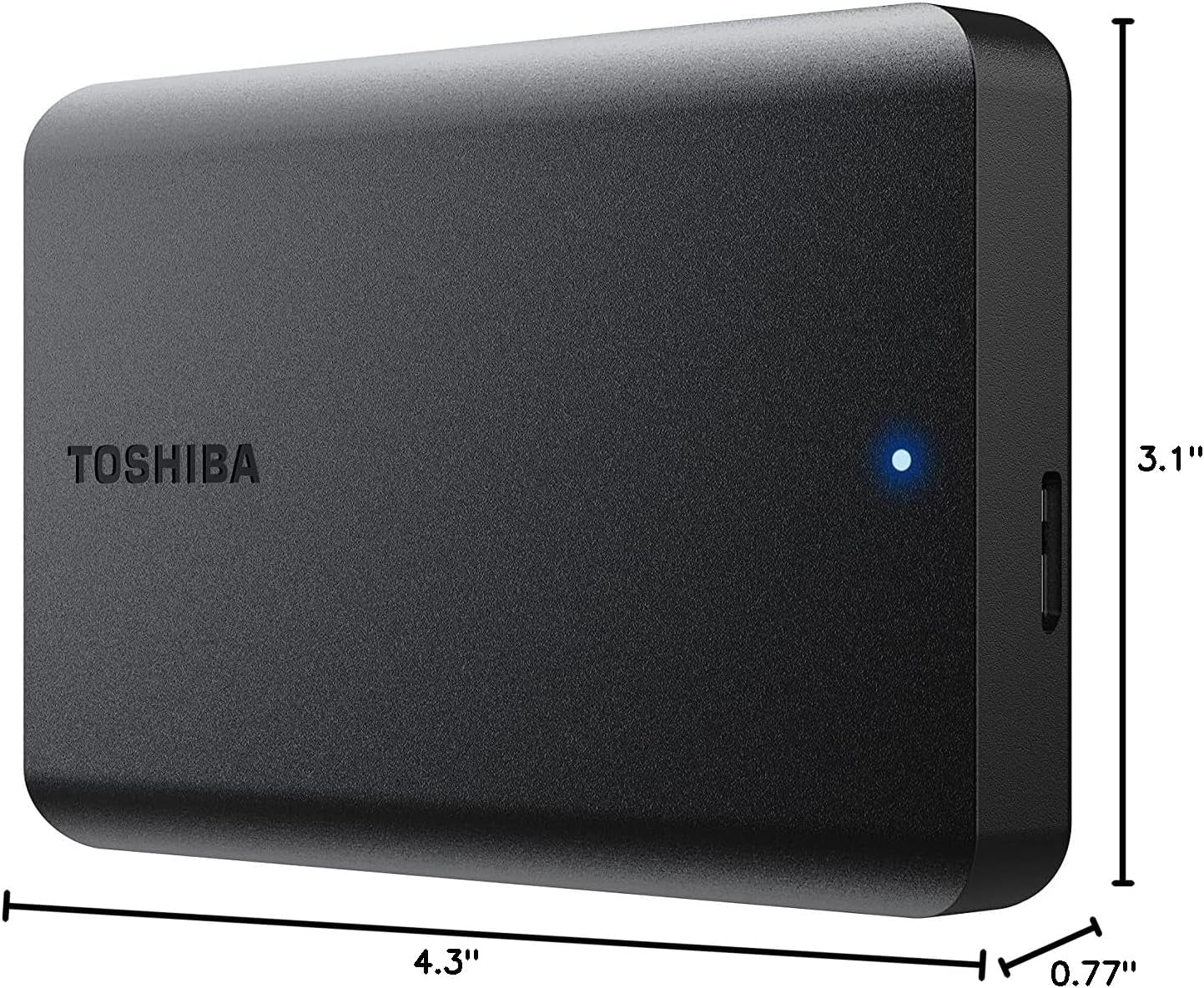 Canvio Basics 4TB Portable External Hard Drive USB 3.0, Black - HDTB540XK3CA