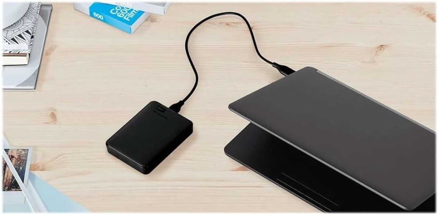 5TB Elements Portable External Hard Drive for Windows, USB 3.2 Gen 1/USB 3.0 for PC & Mac, Plug and Play Ready - BU6Y0050BBK-WESN