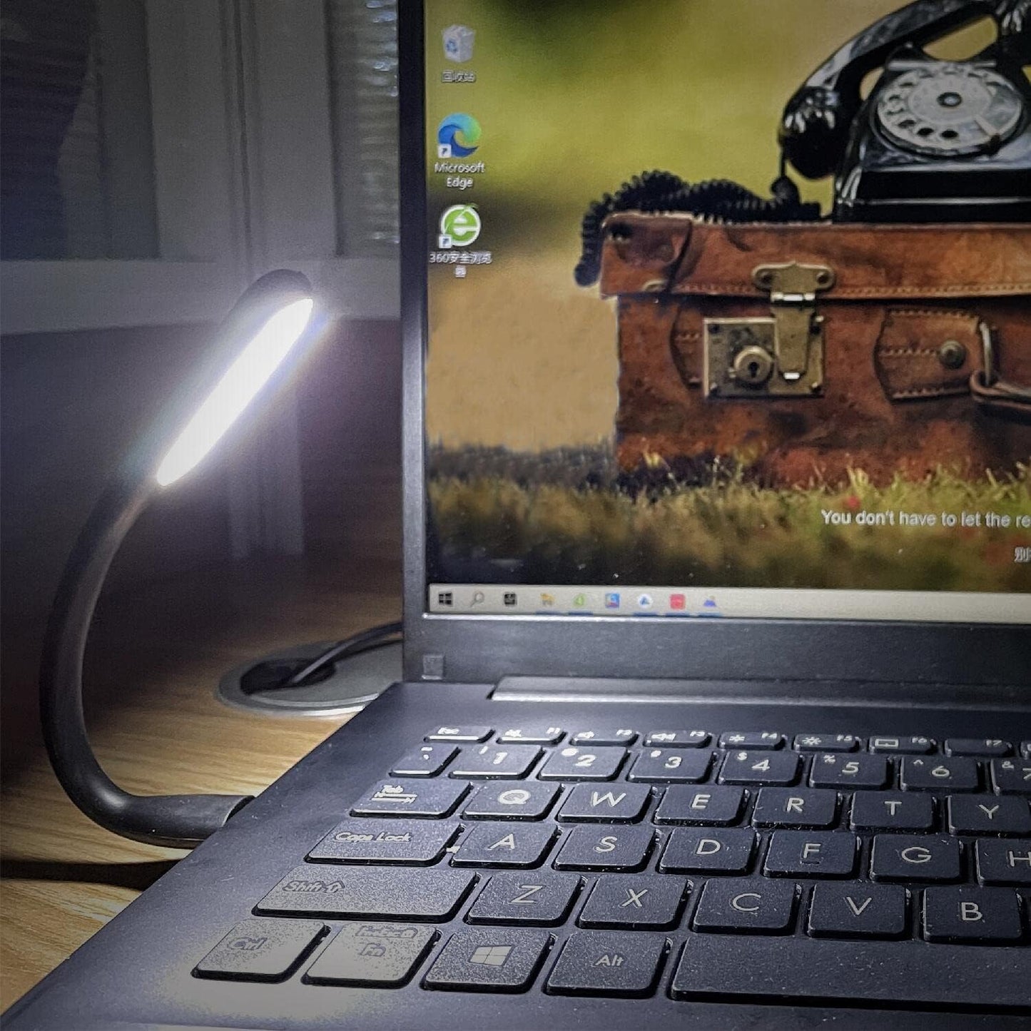 Flexible Mini USB LED Lamp Light Portable Night Light Compatible for Power Bank, Laptop, Notebook, Reading, Computer Keyboard USB Reading Light (8-Black)