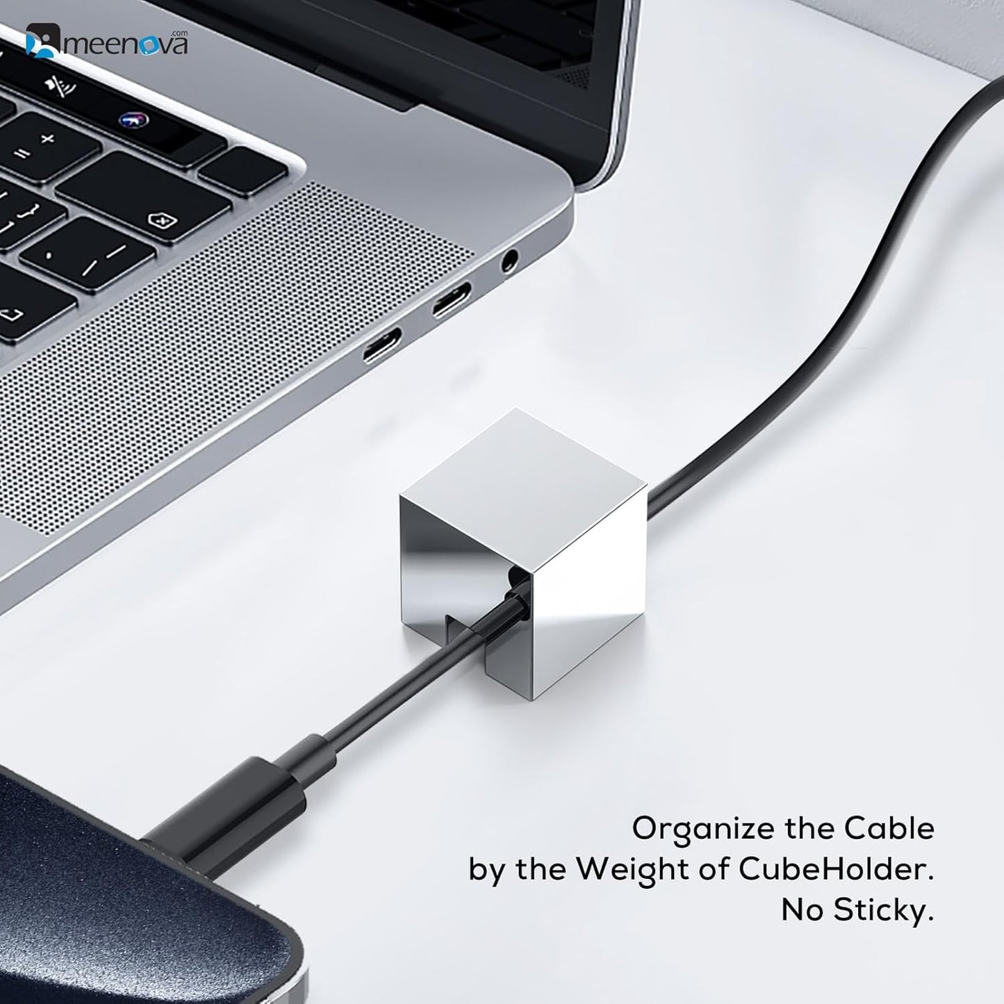 Cord Organizer 304 Stainless Steel Cable Holder, Cable Management Aesthetic Cute Desk Accessories, Office Computer Desk Organizers, Cord Management, Charging Wire Nightstand Organizer