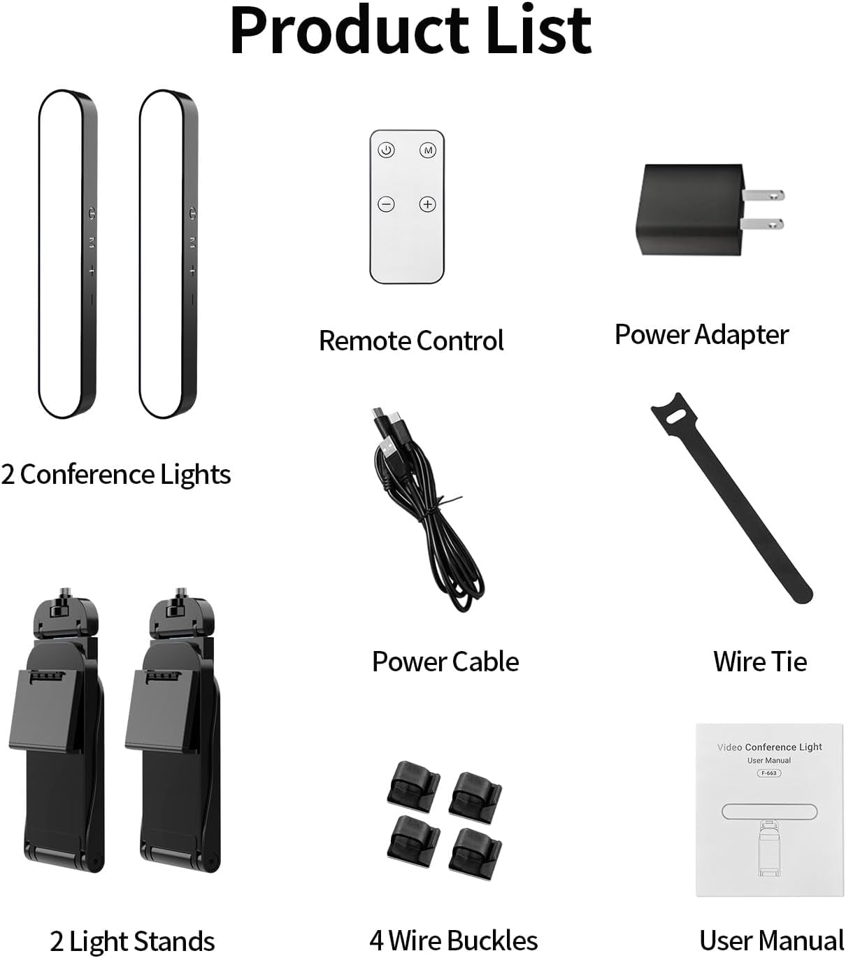 Dual-Lamp Video Conference Lighting, LED Streaming Light with Remote and Touch Control, Zoom Lighting for Computer,Webcam Laptop Monitor Ring Light for Video Calls/Zoom Meetings/Video Recording