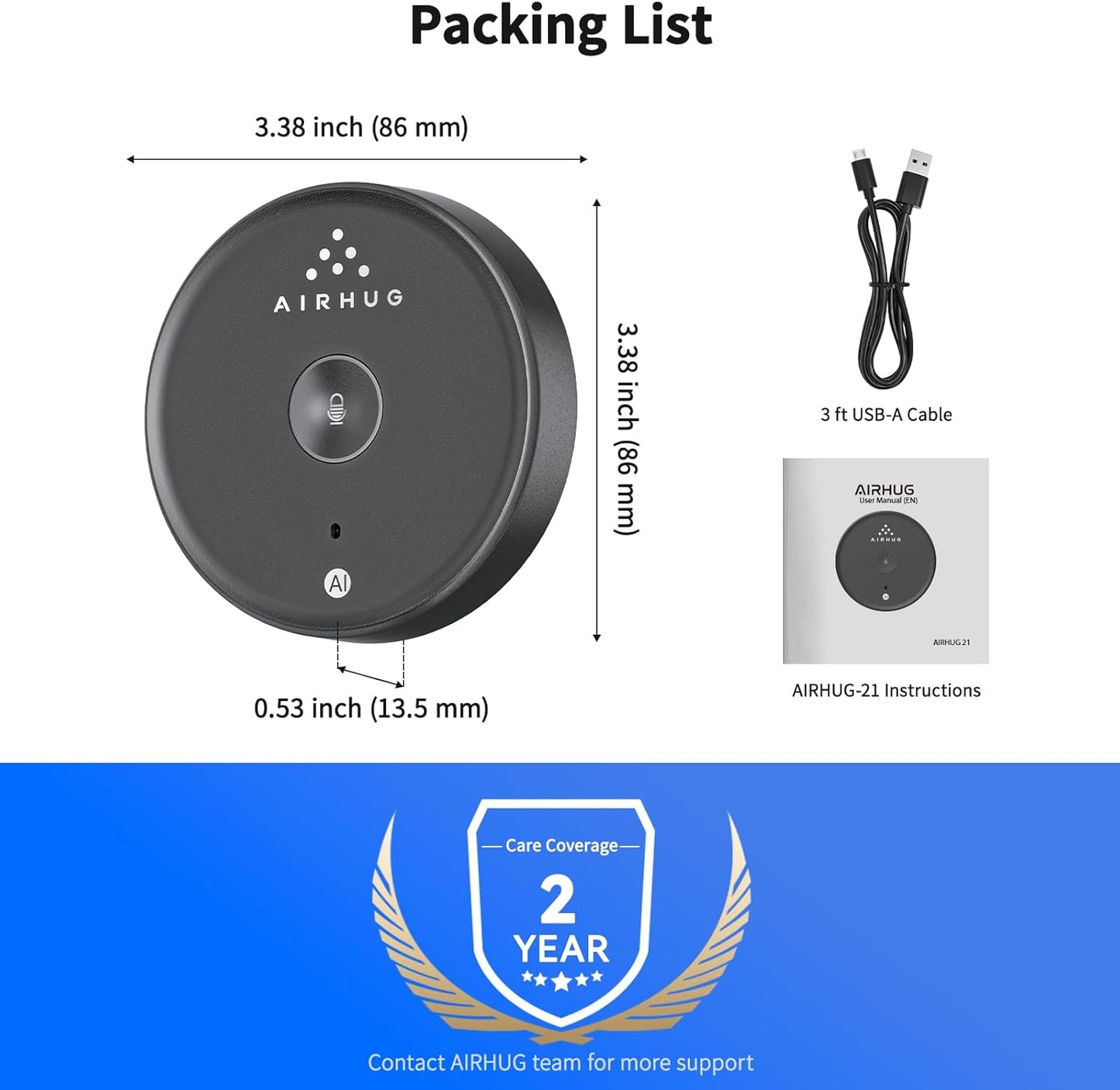 USB Microphone,Desktop Computer Mic, Mute Button with LED Indicator,Ai Noise Reduction,Plug & Play Omnidirectional Condenser PC Laptop Mics,For Online Calls/Class/Recording Video