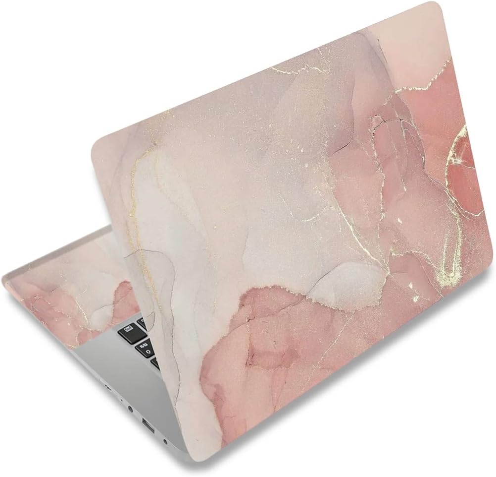 Laptop Skin Sticker Decal, 12 13 13.3 14 15 15.4 15.6 Inch Laptop Art Decal Protector Notebook Netbook PC 15.6" Universal Vinyl Cover, Nude Pink Marble