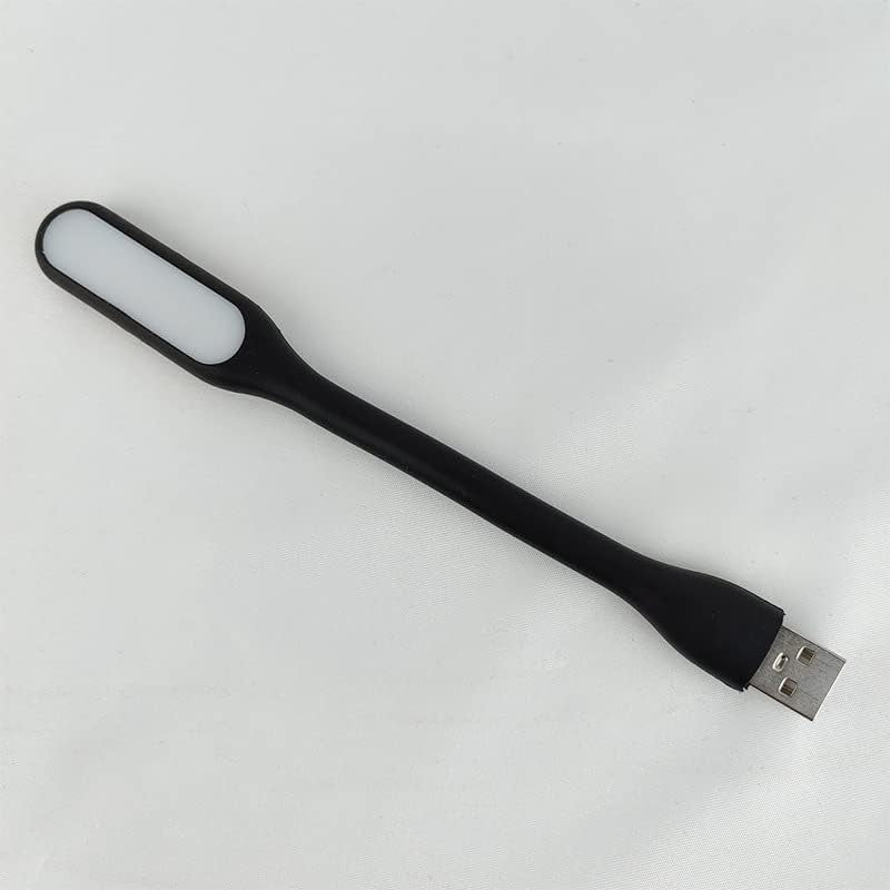 USB Lamp LED Mini Light Laptop Computer Notebook Reading Lamp Silicone Gooseneck Black