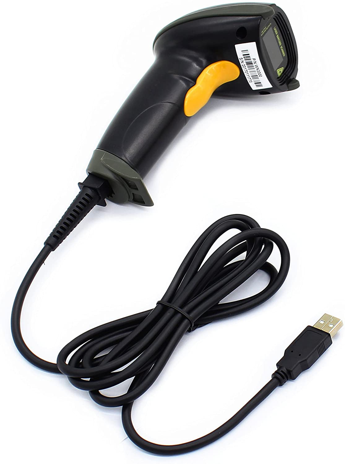 USB Laser Barcode Scanner Wired Handheld Bar Code Scanner Reader Black