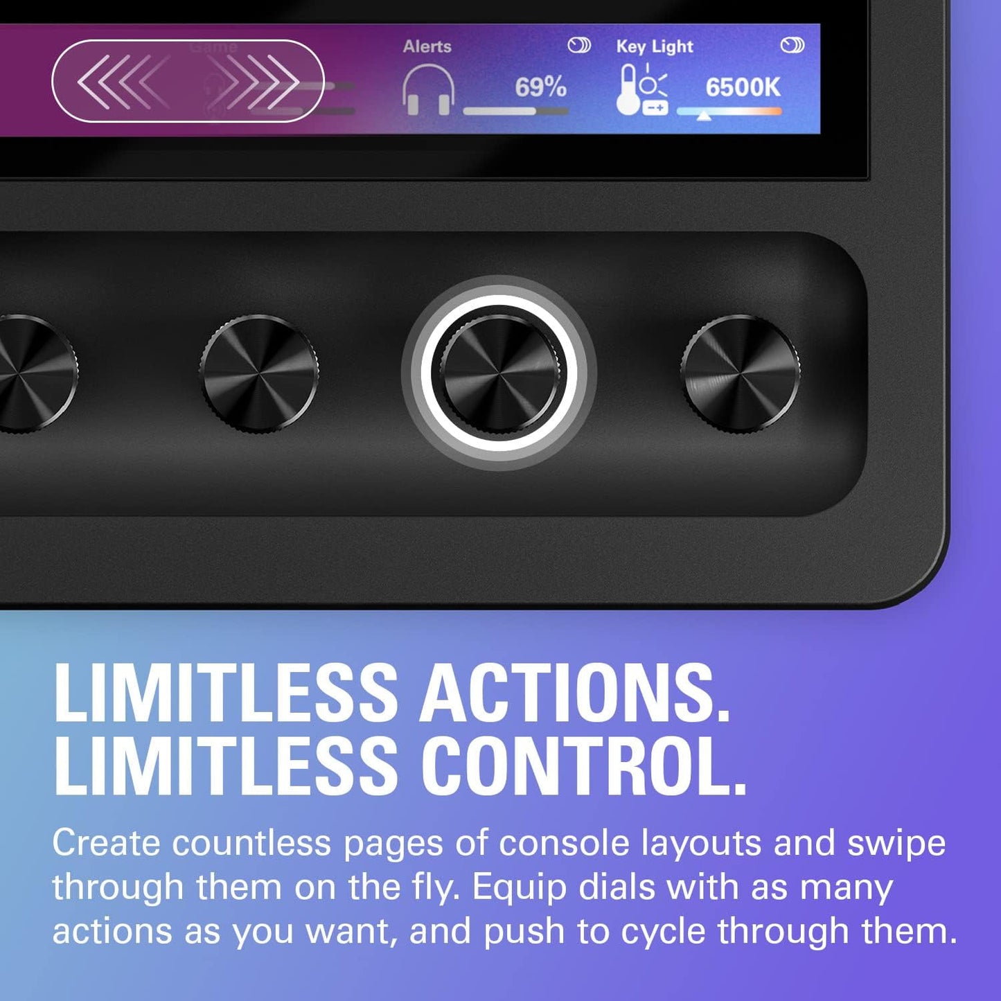 Stream Deck +, Audio Mixer, Production Console and Studio Controller for Content Creators, Streaming, Gaming, with Customizable Touch Strip Dials and LCD Keys, Works with Mac and PC