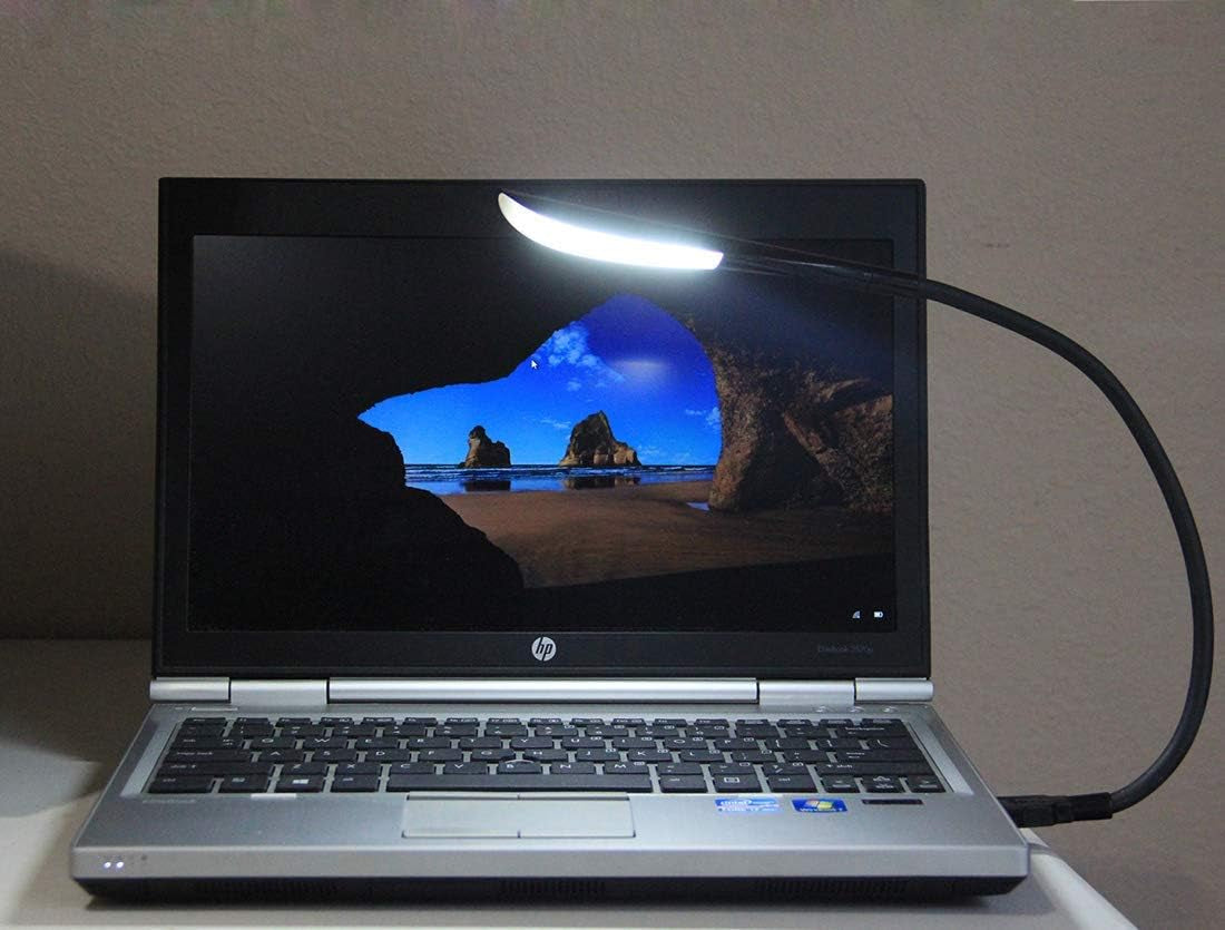 USB Reading Lamp with 14 Leds Dimmable Touch Switch and Flexible Gooseneck for Notebook Laptop, Desktop, PC and MAC Computer + On/Off Setting (14 LED, Black)