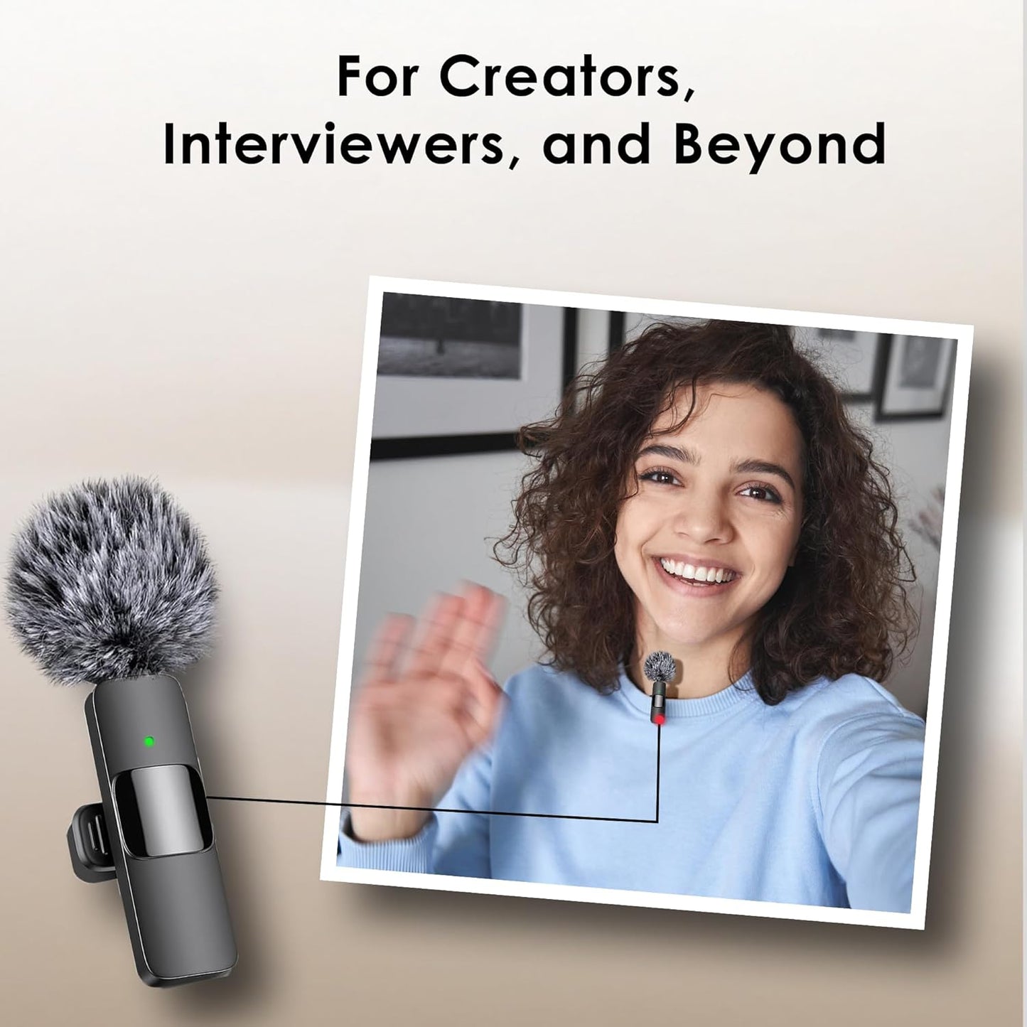 (Newest Model), Wireless Microphone for Iphone, Ipad, Android, Lavalier Microphone for Video Recording - 2 Pack Iphone Mic Crystal Clear Recording with USB-C for Podcast, ASMR