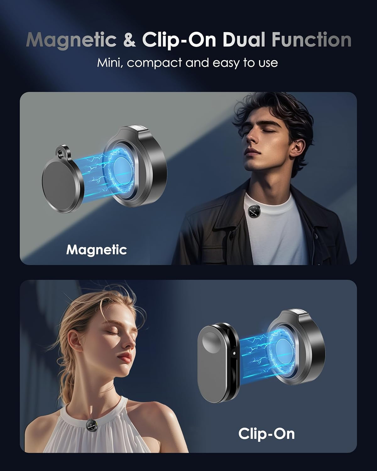 Wireless Lavalier Microphone for Iphone/Android, Lapel Mics with USB-C Plug-Play, Mini Mic with 2.4Ghz Noise Cancellation, Charging Case Included, 300Ft Range for Stream, Vlog, Tiktok and Youtube