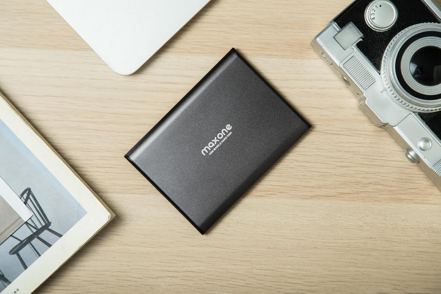 1TB Ultra Slim Portable External Hard Drive HDD USB 3.0 for PC, Mac, Laptop, Charcoal Grey