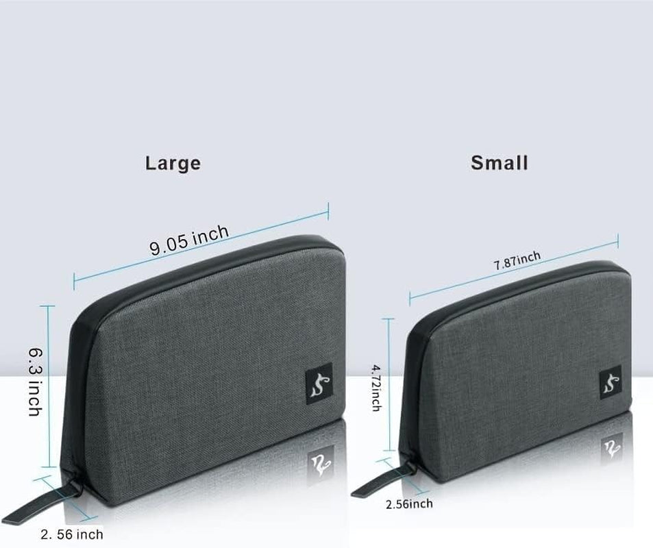 Electronic Organizer Travel Case β Waterproof Cable Bag for Cord, Charger, Hard Disk, Power Bank β Small Tech Storage for Travel, Backpack, Business Trip, Airplane (Blue)