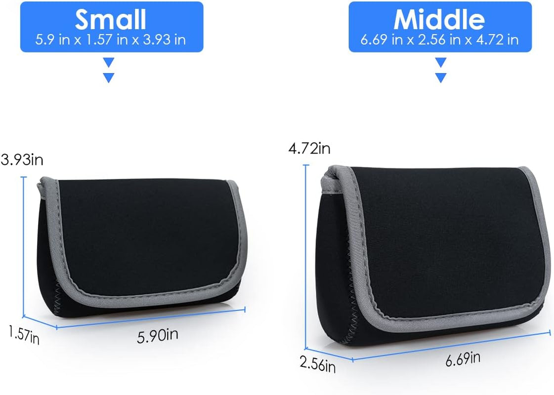 Tech Pouch Storage Small Bag Cases for Accessories Laptop Macbook Power Adapter, Wireless Mouse, Iphone Charger, Cellphone, Power Bank, Cord Travel Cable Electronic Organizer - Dark Gray