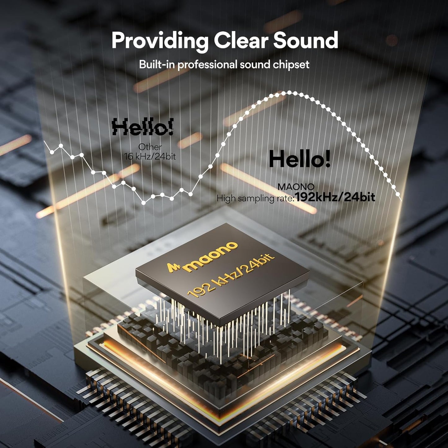 USB Microphone, 192Khz/24Bit Plug & Play PC Computer Podcast Condenser Cardioid Metal Mic Kit with Professional Sound Chipset for Recording, Gaming, Singing, Youtube (AU-A04)