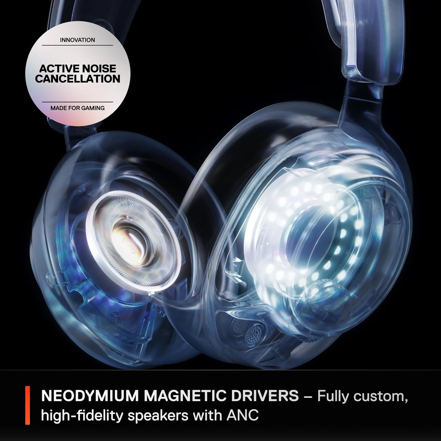 Arctis Nova Pro Wireless Multi-System Gaming Headset - Premium Hi-Fi Drivers - Active Noise Cancellation - Infinity Power System - Stealth Retractable Mic - PC, PS5/PS4, Switch, Mobile
