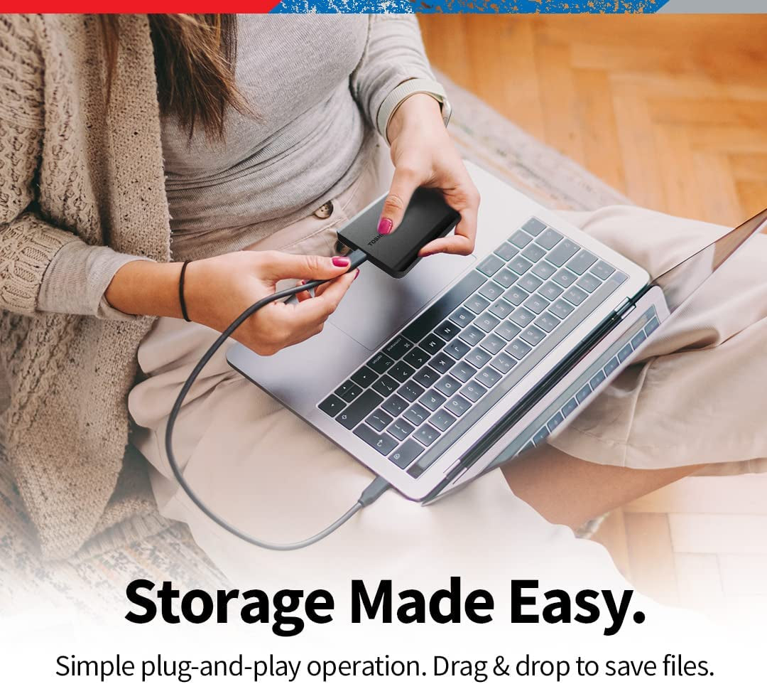 Canvio Basics 4TB Portable External Hard Drive USB 3.0, Black - HDTB540XK3CA
