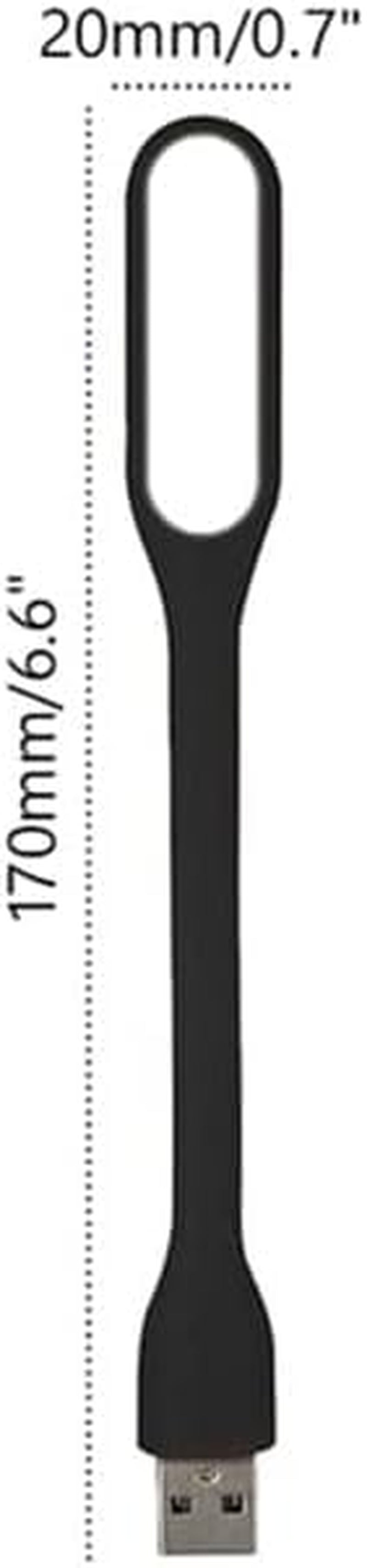 USB Lamp LED Mini Light Laptop Computer Notebook Reading Lamp Silicone Gooseneck Black