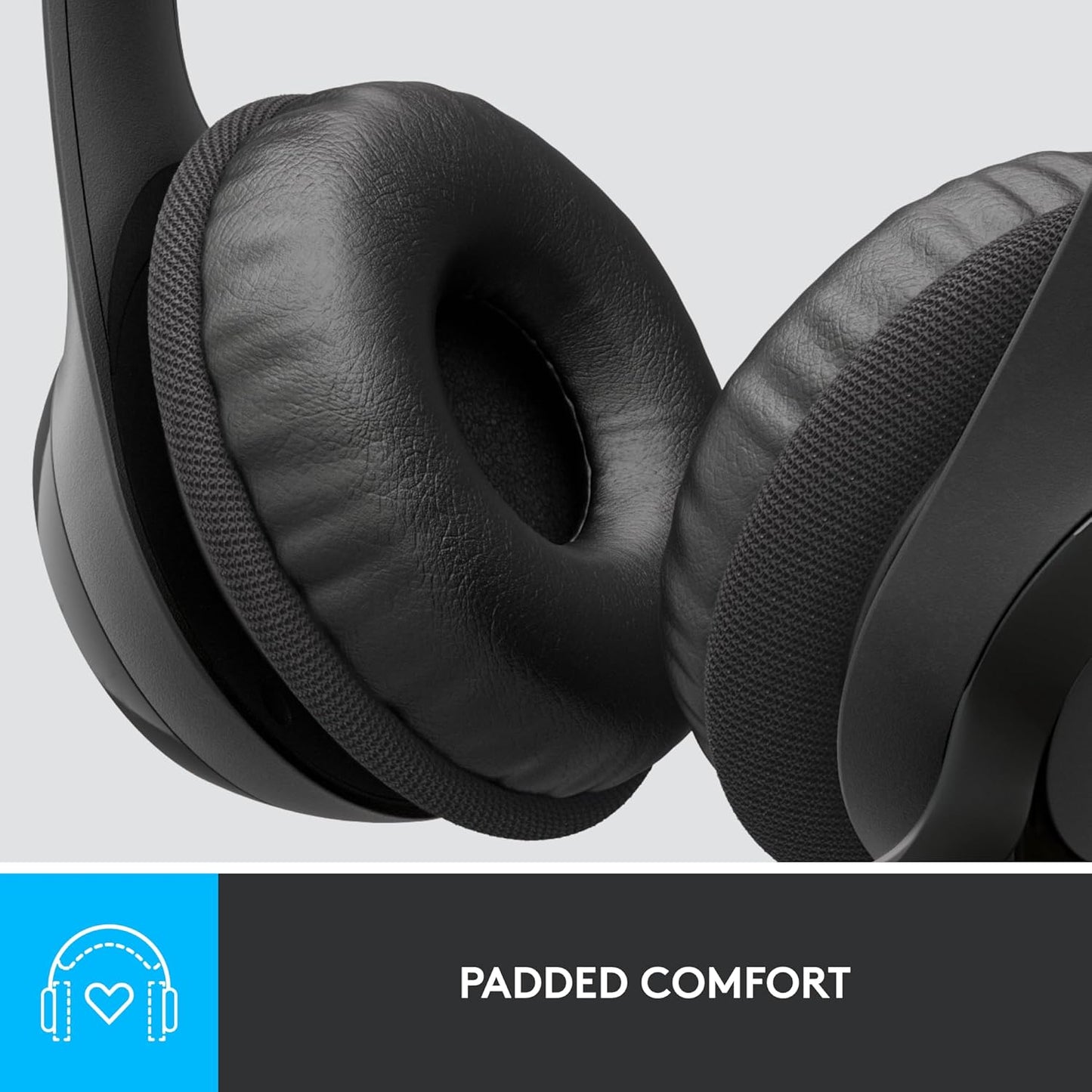 H390 Wired Headset for Pc/Laptop, Stereo Headphones with Noise Cancelling Microphone, USB-A, In-Line Controls for Video Meetings, Music, Gaming and beyond - Black