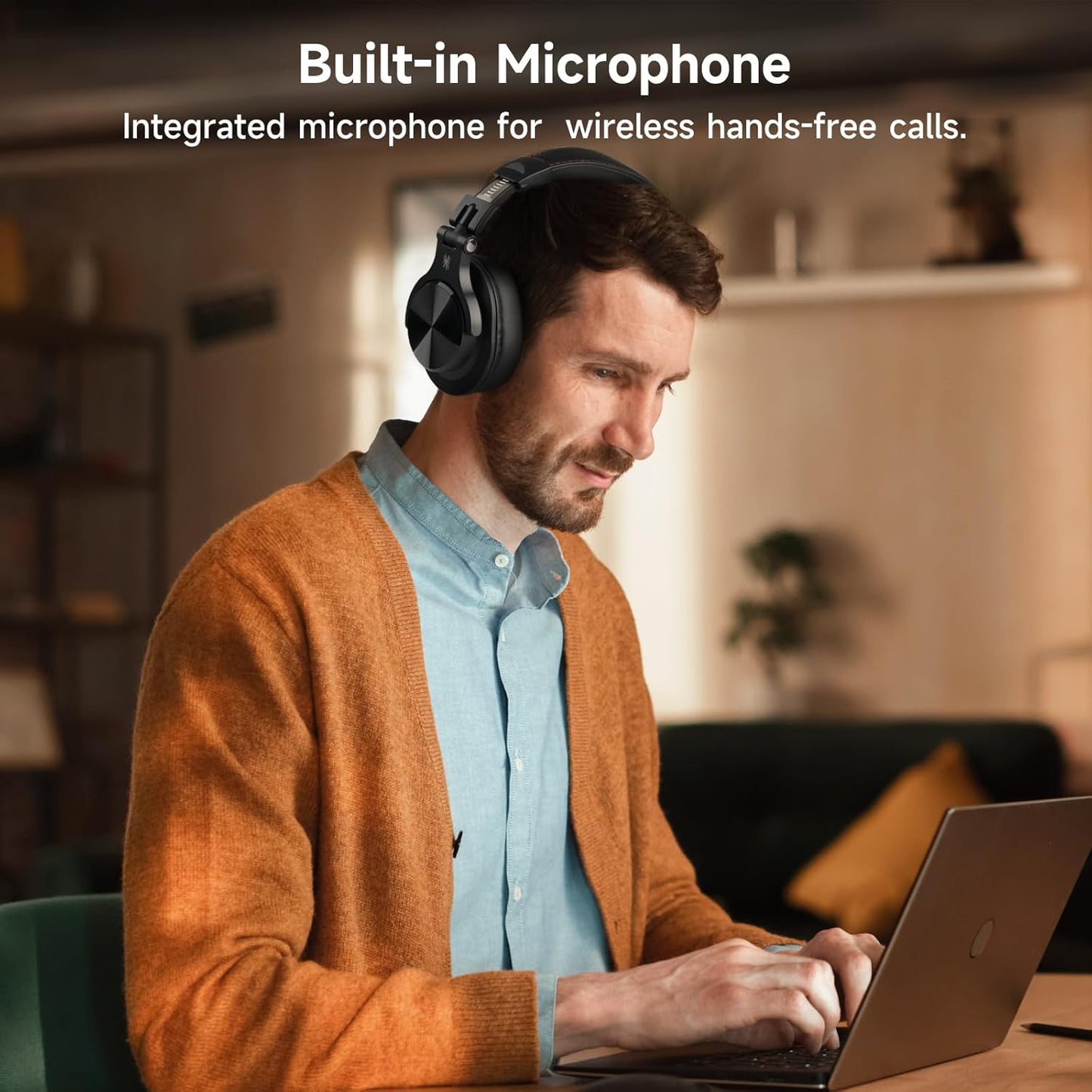 A70 Bluetooth over Ear Headphones, Wireless Headphones with 72H Playtime, Hi-Res, 3.5Mm/6.35Mm Wired Audio Jack for Studio Monitor & Mixing DJ Guitar AMP, Computer Laptop PC Tablet - Black