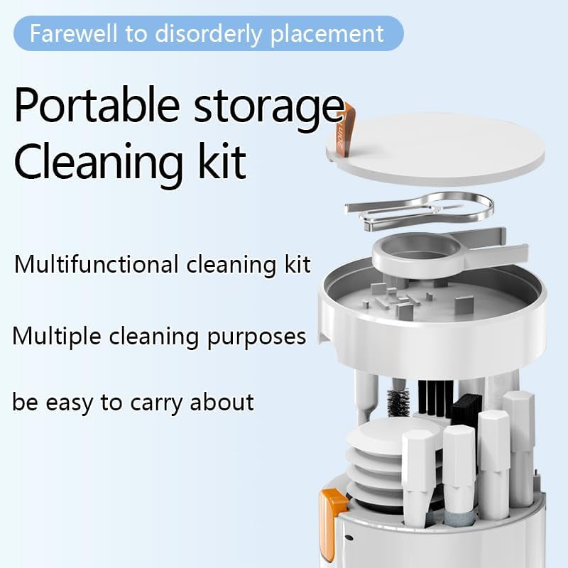 20 in 1 Multifunctional Cleaner Kit for Electronic Devices, Keyboard Cleaning Brush, Headphones Cleaner Kit for Airpods, Multi-Tool for Cleaning Laptop, Keyboard, Earbuds, Camera, Cellphones