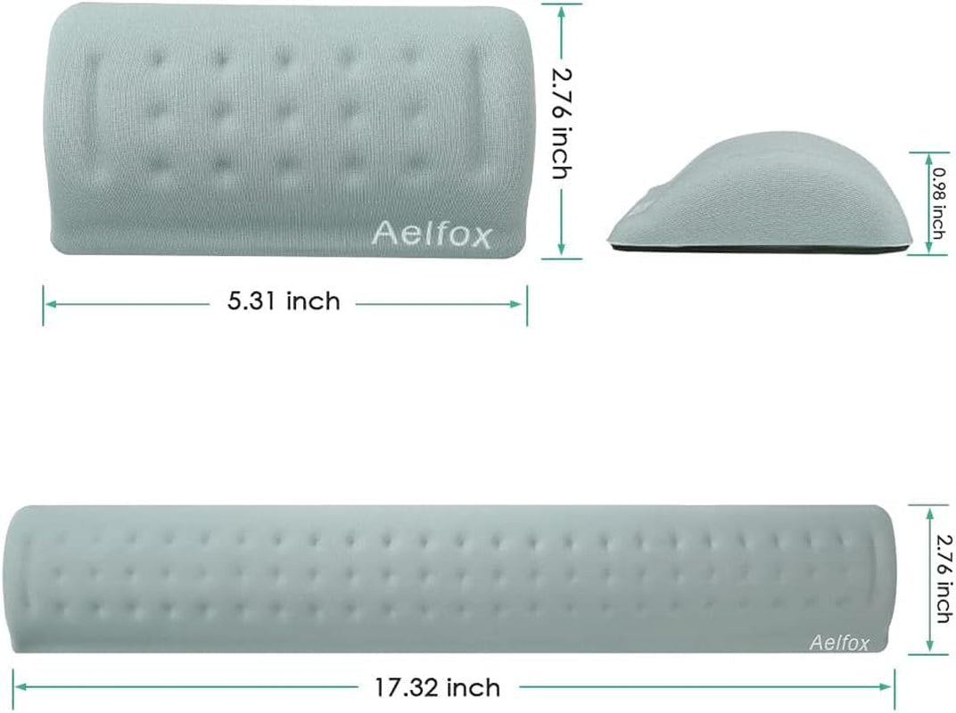 Memory Foam Keyboard Wrist Rest&Mouse Wrist Rest, Ergonomic Design Wrist Pad for Computer Keyboard Laptop Wrist Support, Arm Rest for Desk Accessories in Home Office School(Black)