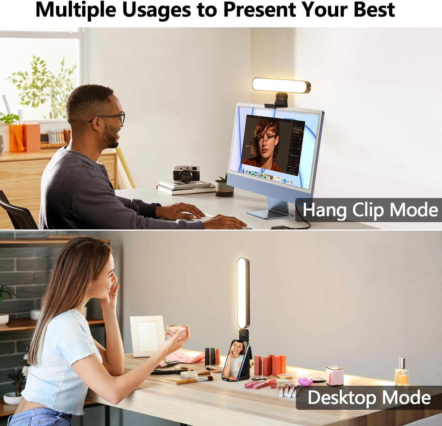 Selfie Light for Phone, LED Streaming Lighting with Remote and Touch Control, Fill Selfie Ring Light for Laptop, Computer Phone Ring Light for Video Recording/Conference/Live Streaming/Make Up