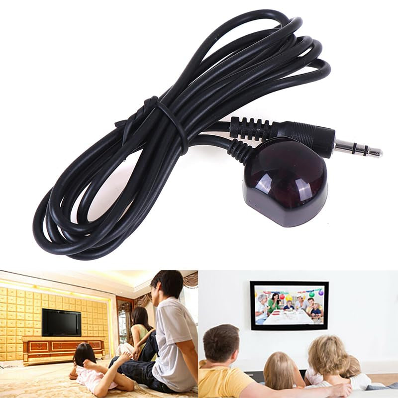 IR Receiver Cable 10FT Infrared Remote Control Extender Repeater Cable with 3.5Mm Jack Plug IR Emitter for Spectrum Motorola Arris Xfinity Comcast Verizon Fios Other STB - Set Top Boxes, 2-Pack