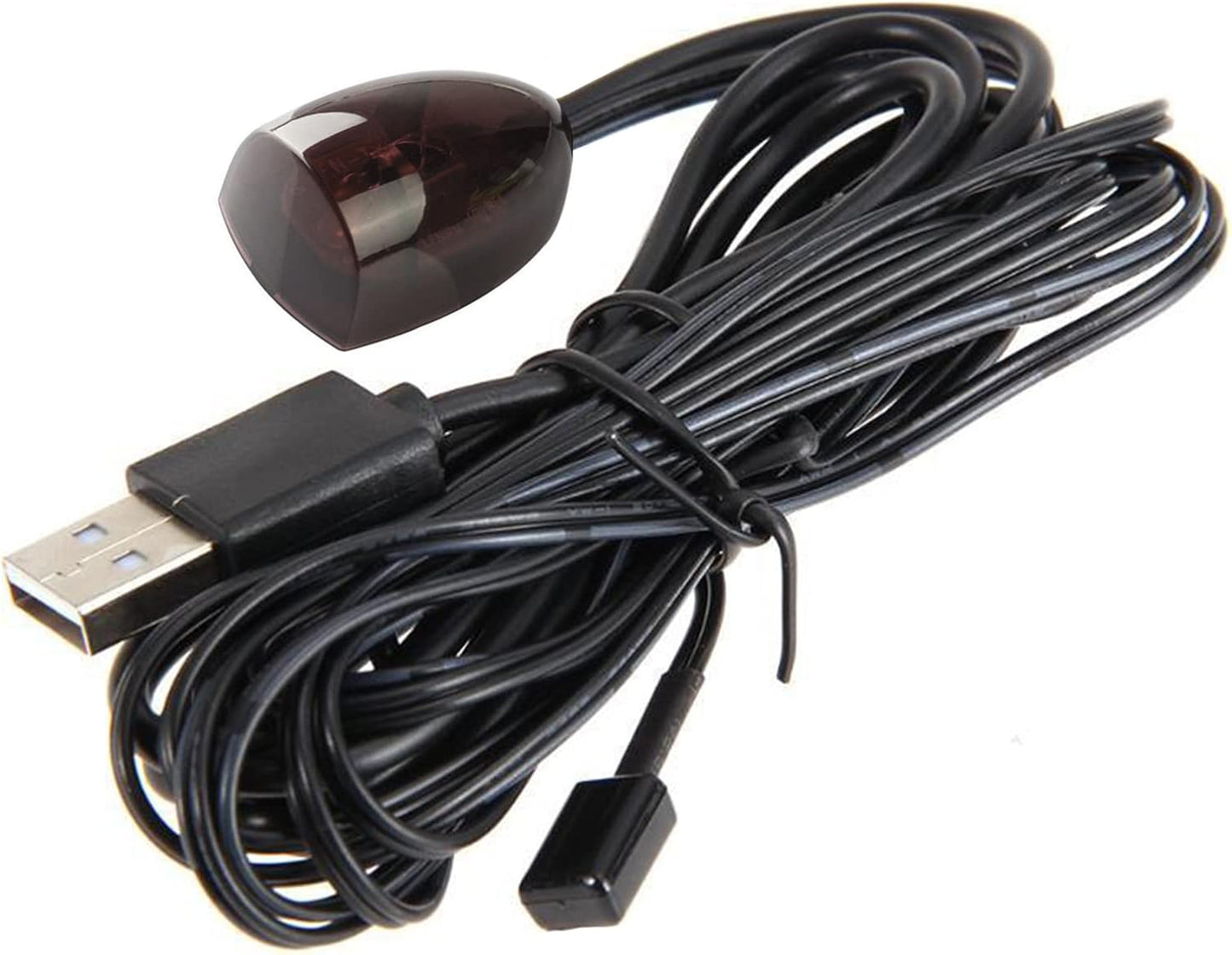 IR Repeater Transmitter Kit 10FT Infrared Remote Control Extender Cable Universal IR Blaster Emitter up to 15FT Signal Range for Blu-Ray/Dvd Player, Cable Box, STB, Receiver, Amplifier, More