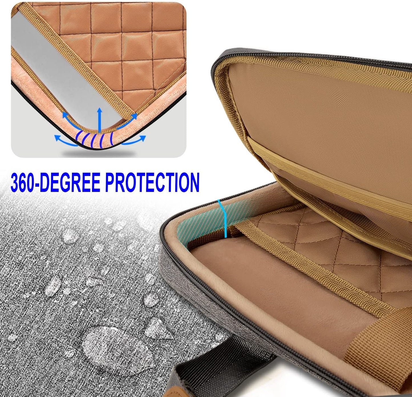 Slim Expandable Laptop Case 15.6 Inch Sleeve Upgraded Protective Durable Recycled Carrying Case Compatible with Macbook 15" & 16" and Most 15" 15.6" 16" Notebook,D01G01