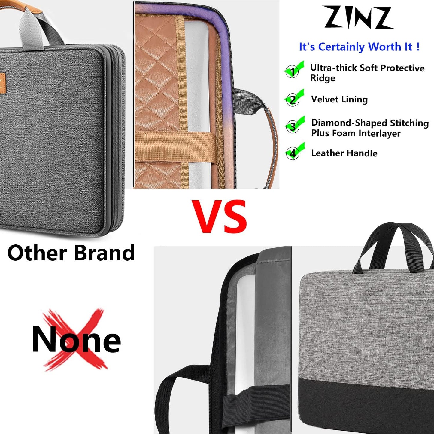 Slim Expandable Laptop Case 15.6 Inch Sleeve Upgraded Protective Durable Recycled Carrying Case Compatible with Macbook 15" & 16" and Most 15" 15.6" 16" Notebook,D01G01