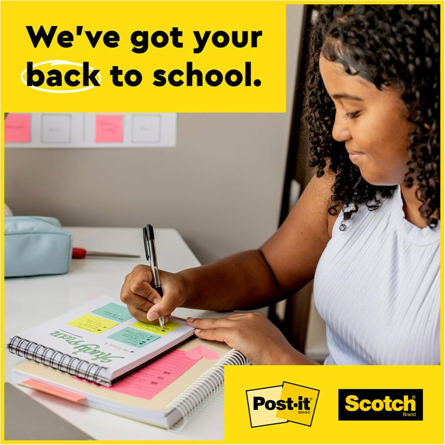 Super Sticky Notes, 24 Sticky Note Pads, 3 X 3 In., School Supplies, Office Products, Sticky Notes for Vertical Surfaces, Monitors, Walls and Windows, Energy Boost Collection