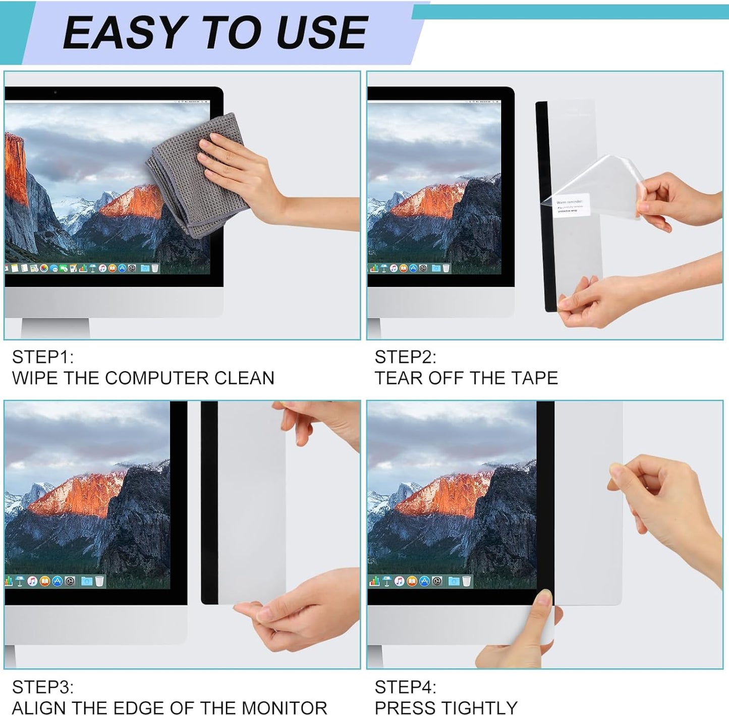 3PCS Monitor Memo Board, Memo Board for Computer Monitor, Monitor Memo Board Computer Monitor Sticky Note Holder, Office Desk Accessories